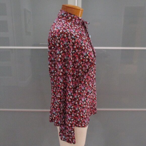 Liberty Arts Fabrics for J. Crew Long Sleeve Button Front Floral Print - Picture 4 of 6